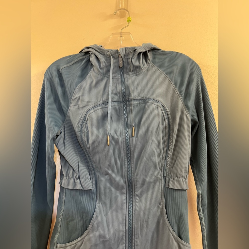Lululemon Dance Studio  Reversible Jacket Rib Sleeve Petrol Blue H. - Picture 13 of 14